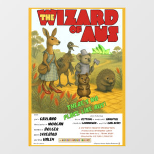 The Wizard of Aus Movie Parody Window Cling