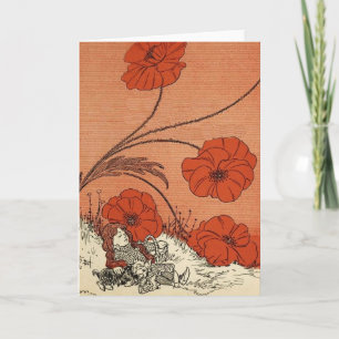 The Wizard of Oz Dorothy and Toto in the Poppy Fie Card