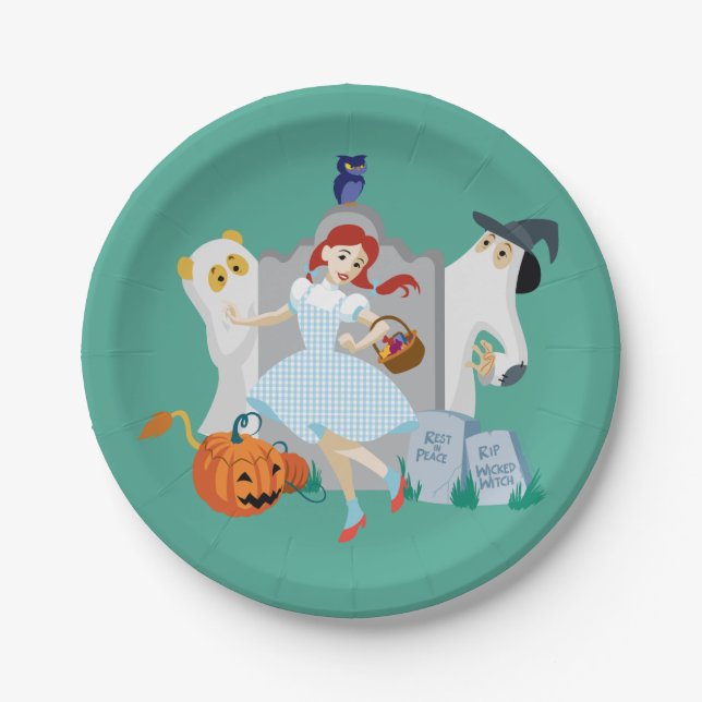 The Wizard Of Oz™ | Dorothy Halloween Happy Dance Paper Plate (Front)