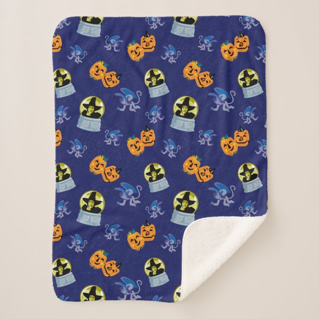 The Wizard Of Oz™ | Halloween Wicked Witch Pattern Sherpa Blanket (Front)