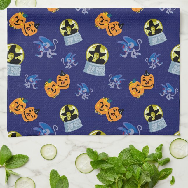 The Wizard Of Oz™ | Halloween Wicked Witch Pattern Tea Towel (Folded)