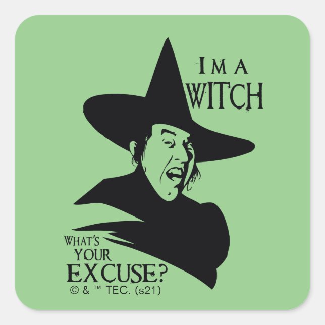 The Wizard Of Oz™ | I'm A Witch Square Sticker (Front)