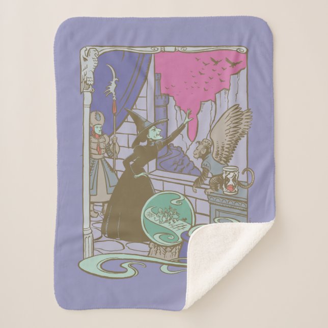 The Wizard Of Oz™ | Storybook Wicked Witch™ Sherpa Blanket (Front)