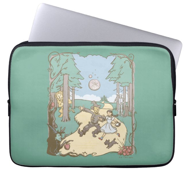 The Wizard Of Oz™ | Storybook Yellow Brick Road Laptop Sleeve (Front)