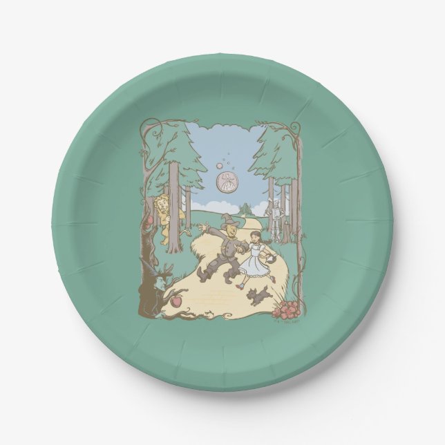 The Wizard Of Oz™ | Storybook Yellow Brick Road Paper Plate (Front)
