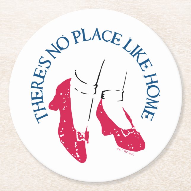 The Wizard Of Oz™ | There's No Place Like Home™ Round Paper Coaster (Front)