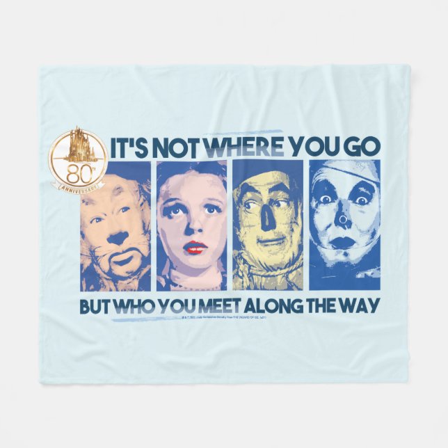 The Wizard Of Oz™ | Who You Meet Along The Way Fleece Blanket (Front (Horizontal))