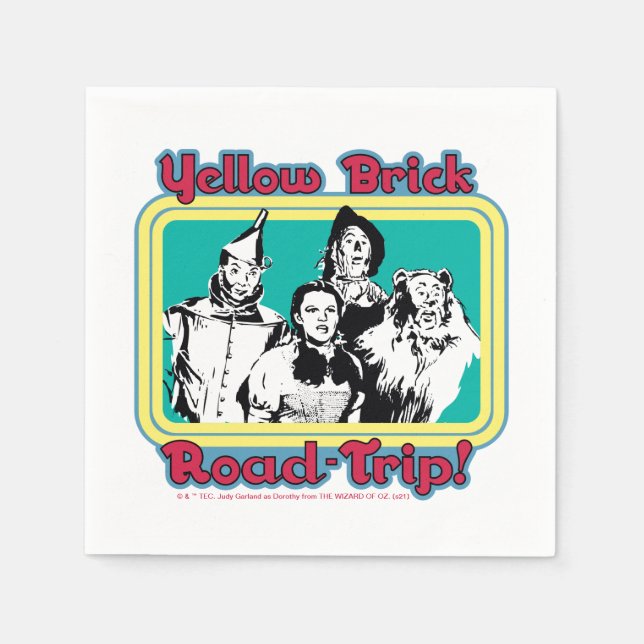 The Wizard Of Oz™ | Yellow Brick Road-Trip! Napkin (Front)