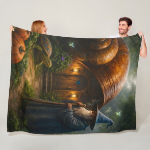 The wizard of the Shell fantasy snail home fleece  Blanket