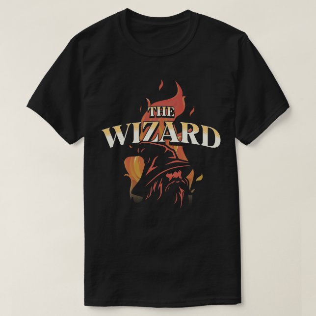 The Wizard RPG Gamer T-Shirt (Design Front)