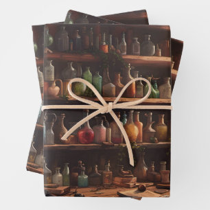 The Wizards Apothecary   Digital Art Wrapping Paper Sheet