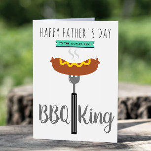 The Wolds Best BBQ King Father's Day Card