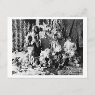 The "Wolf dance" of the Kaviagamutes Postcard