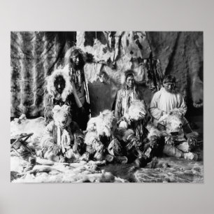 The "Wolf dance" of the Kaviagamutes Poster