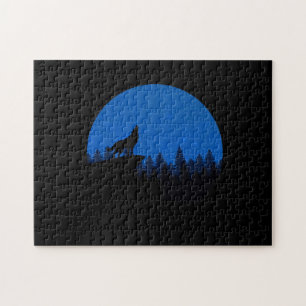 The wolf howls to the moon jigsaw puzzle