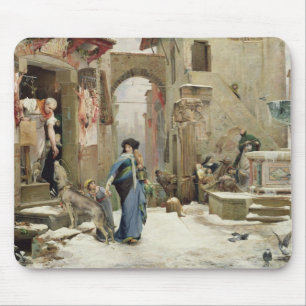 The Wolf of Gubbio, 1877 Mouse Mat