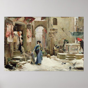 The Wolf of Gubbio, 1877 Poster