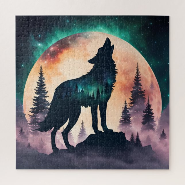 The wolf of the full moon jigsaw puzzle (Vertical)