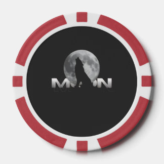 the wolf`s cry under the full moon poker chips