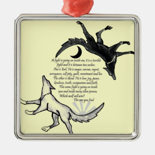 The Wolf that Feeds Metal Tree Decoration