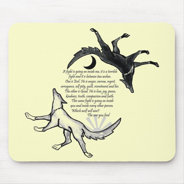 The Wolf that Feeds Mouse Mat (Front)