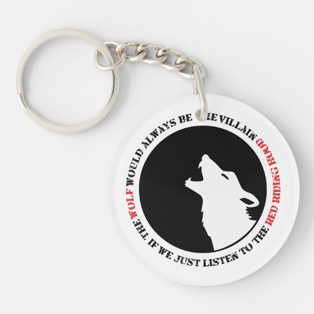 The wolf would always be the villain key ring (Front)