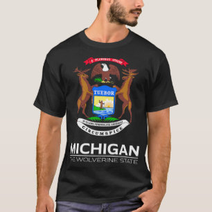 THE WOLVERINE STATE MICHIGAN FLAG DETROIT GREAT LA T-Shirt