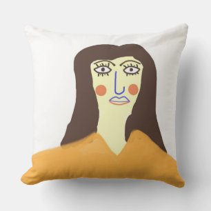 the woman abstract art cushion