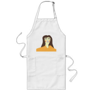 the woman abstract art long apron