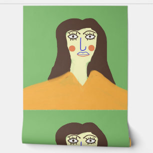the woman abstract art wallpaper