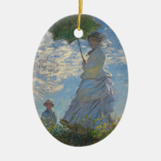 The Woman Holding the Umbrella (Mrs. Monet) Ceramic Tree Decoration
