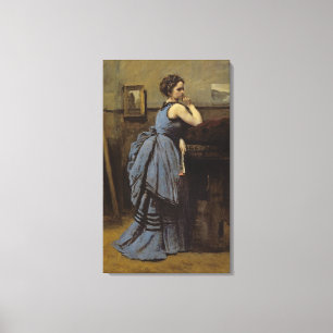 The Woman in Blue, 1874 Canvas Print