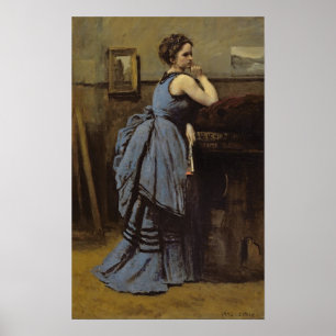 The Woman in Blue, 1874 Poster