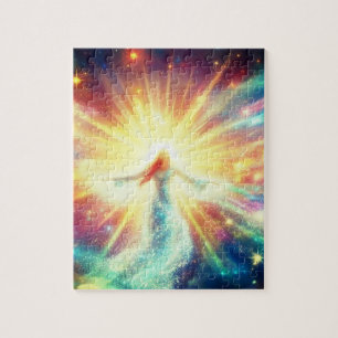 The Woman in the Flowing Energy of the Universe Jigsaw Puzzle