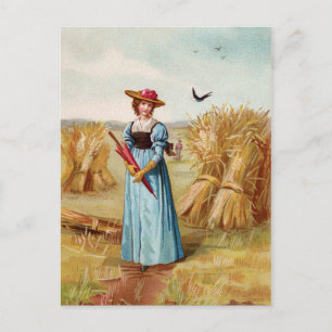 The Woman in the Wheat Field Postcard