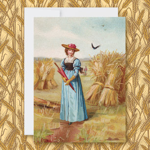The Woman in the Wheatfield Note Card