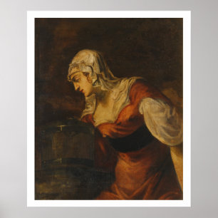 The Woman of Samaria at the Well, c.1560 (oil on c Poster