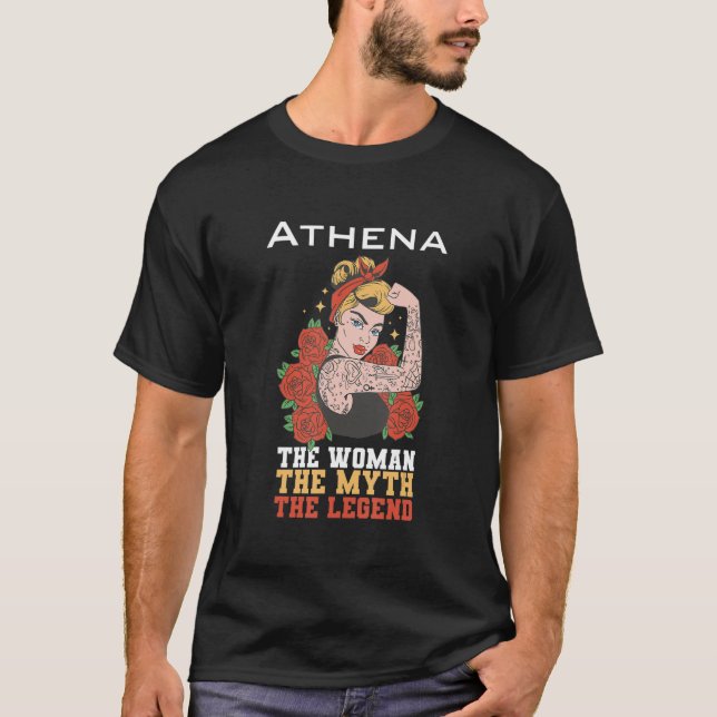 The woman the myth the legend Athena T-Shirt (Front)