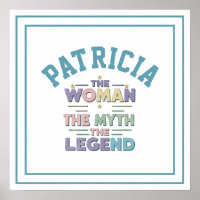 The Woman The Myth The Legend Bold Name Printed