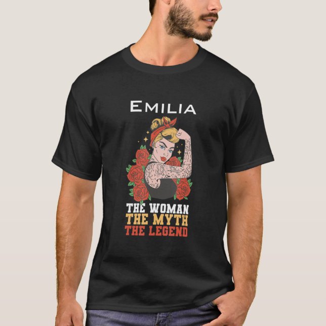 The woman the myth the legend Emilia T-Shirt (Front)