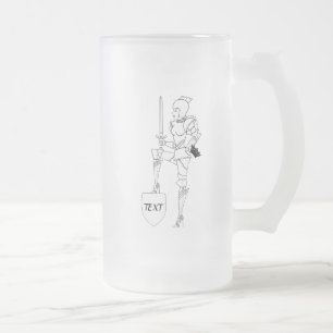"The Woman, The Warrior, the Queen!" Frosted Glass Beer Mug