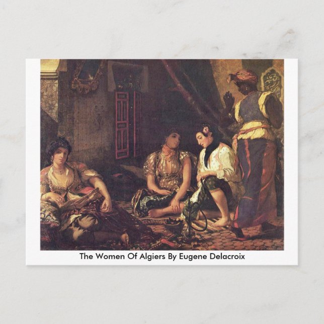 The Women Of Algiers By Eugene Delacroix Postcard (Front)