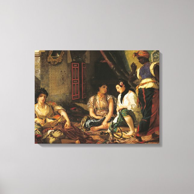 The Women of Algiers in their Apartment, 1834 Canvas Print (Front)