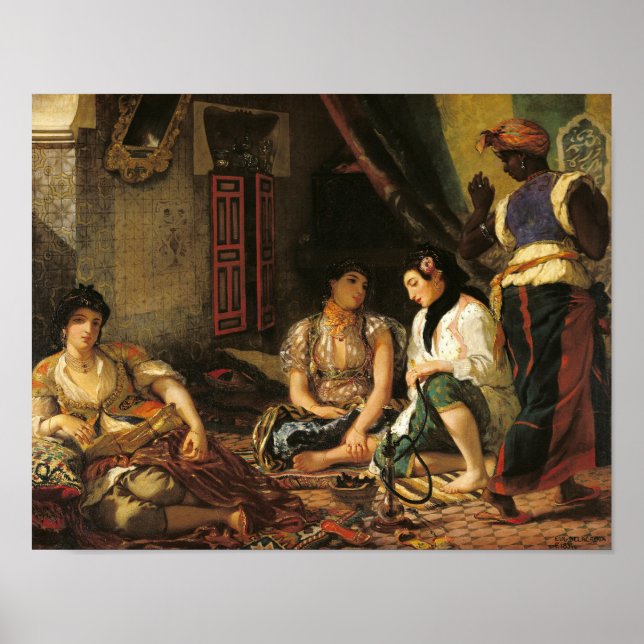 The Women of Algiers in their Apartment, 1834 Poster (Front)