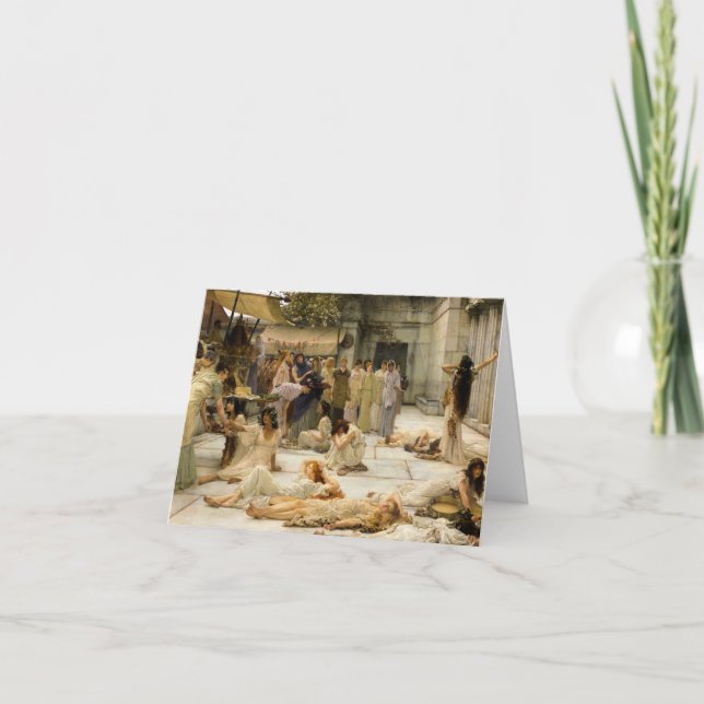 The Women of Amphissa by Lawrence Alma-Tadema Thank You Card (Front)