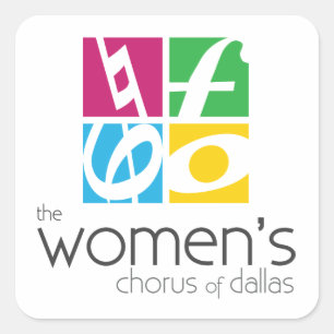 The Women's Chorus of Dallas Logo Square Sticker