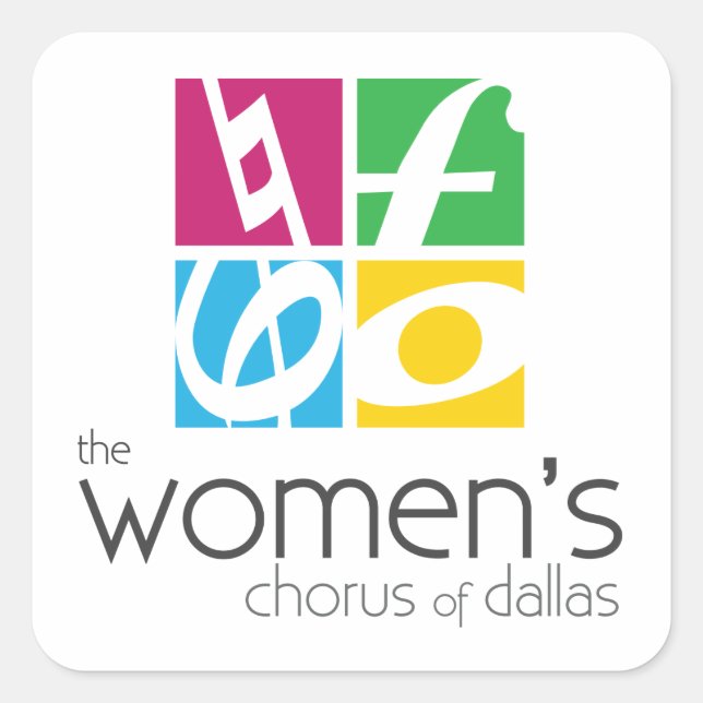 The Women's Chorus of Dallas Logo Square Sticker (Front)