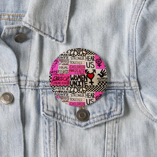 The Women's March Continues, Pin (3" round) (In Situ)