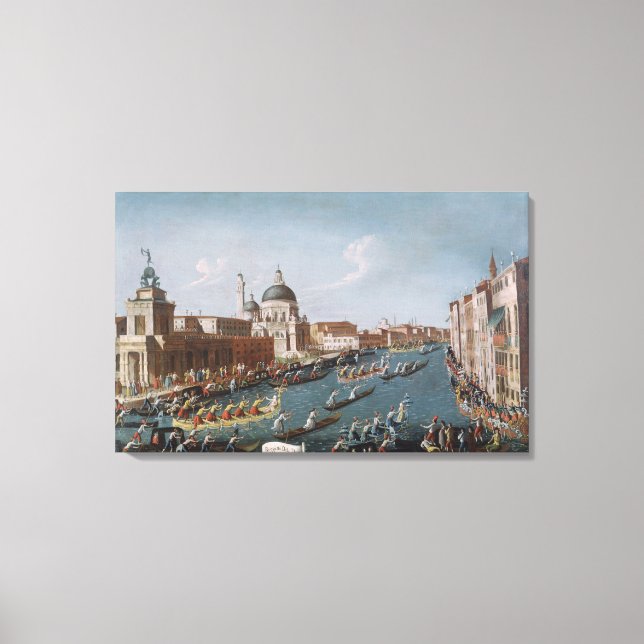 The Women's Regatta on the Grand Canal, Venice Canvas Print (Front)