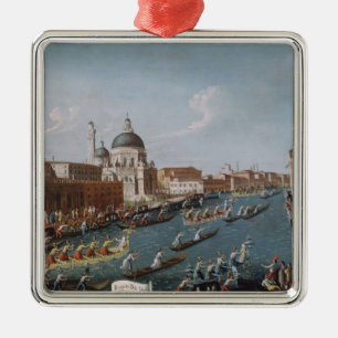 The Women's Regatta on the Grand Canal, Venice Metal Tree Decoration
